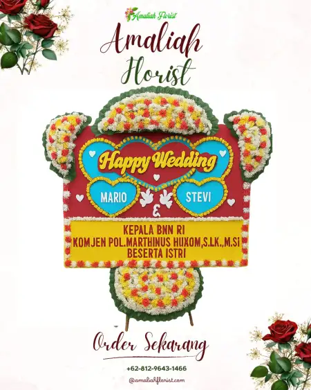 Papan Bunga Pernikahan Karangkemiri
